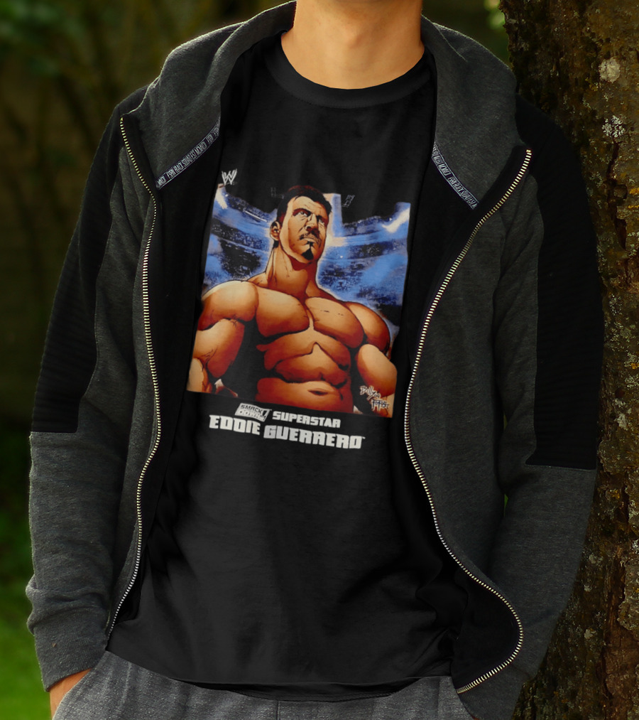 Eddie Guerrero WWE Superstar Bold Cartoon Illustration By Artist Billy Martinez T-Shirt
