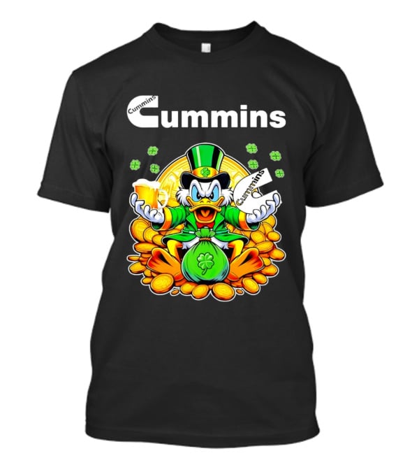 Cummins Scrooge McDuck St Patricks Day Coins And Beer Celebration T-Shirt