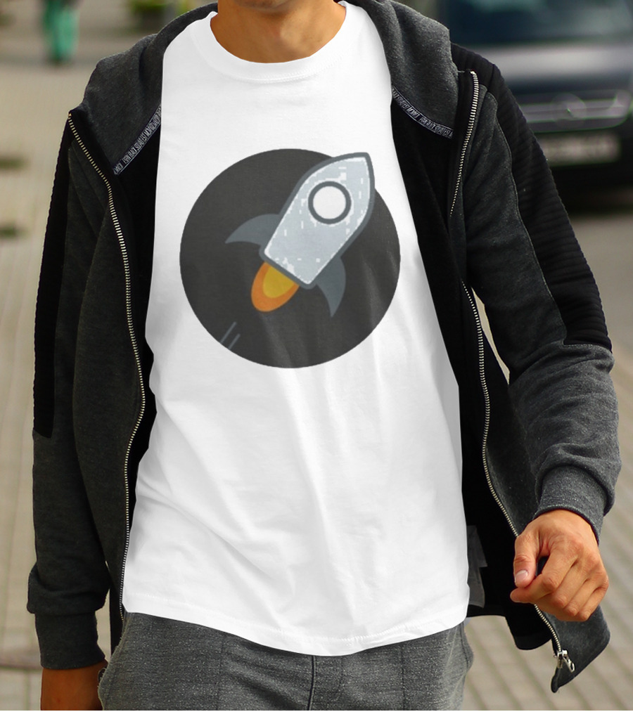 Stellar Rocket Cryptocurrency Digital Spacecraft T-Shirt