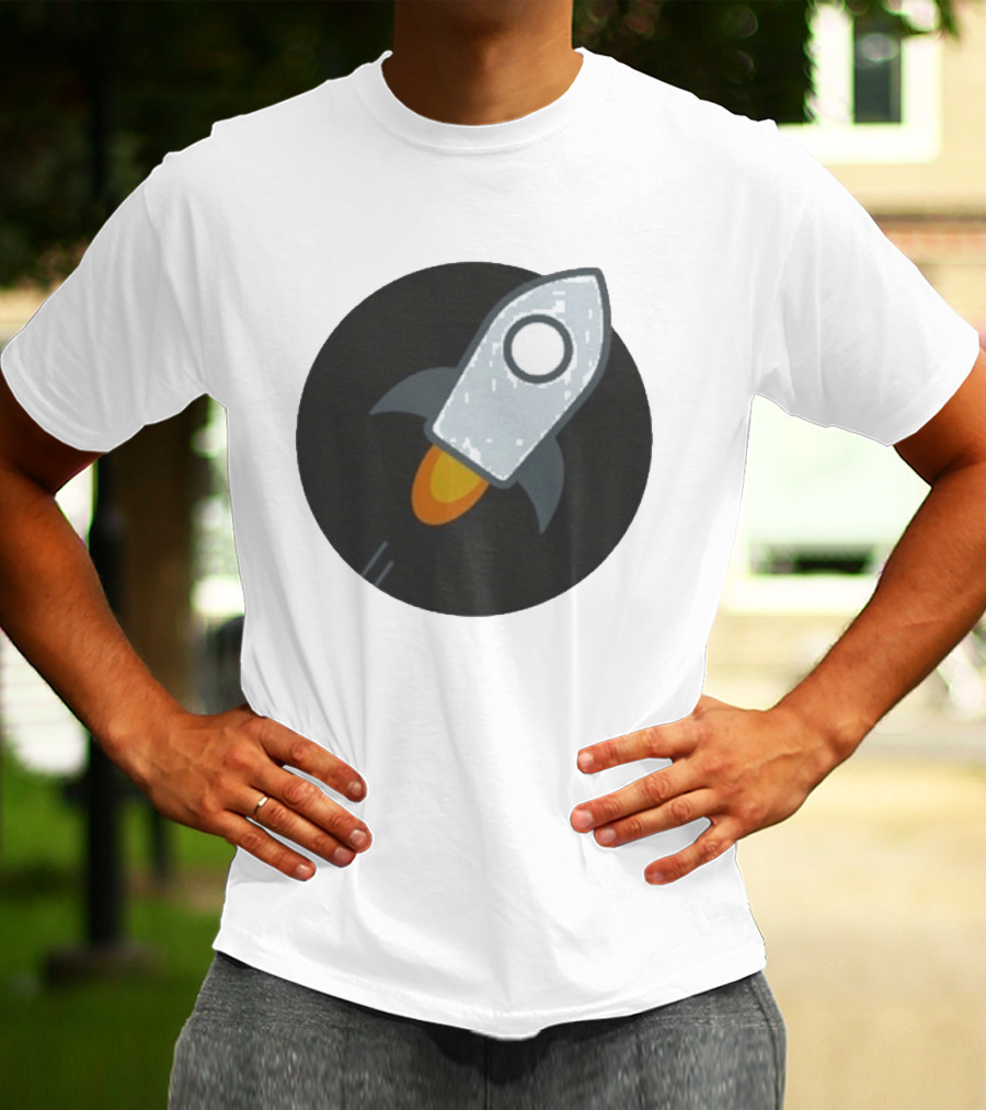 Stellar Rocket Cryptocurrency Digital Spacecraft T-Shirt