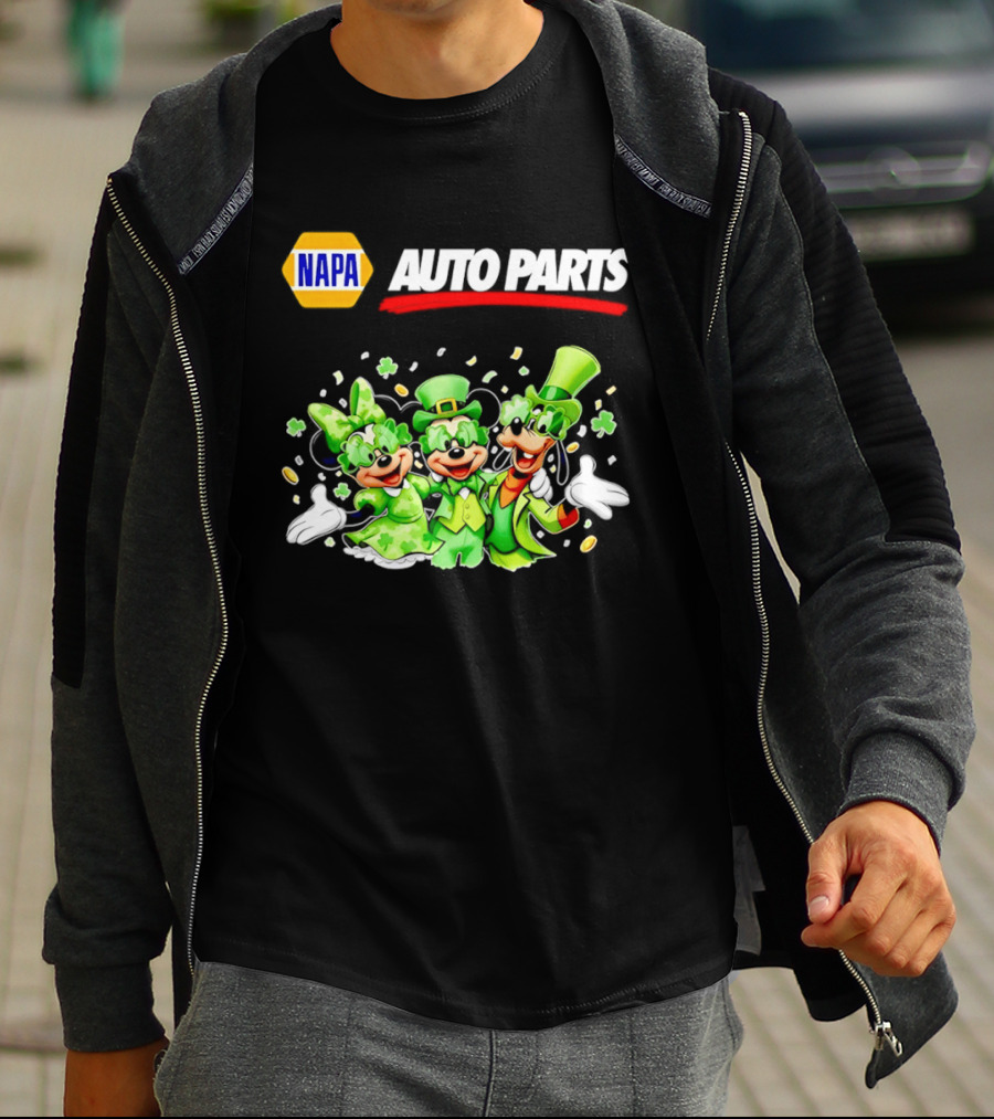 NAPA Auto Parts Mickey Mouse St Patrick's Day T-Shirt