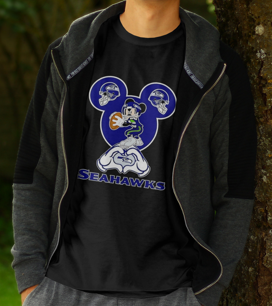 Mickey Mouse Seattle Seahawks Football Fanatic Collection T-Shirt