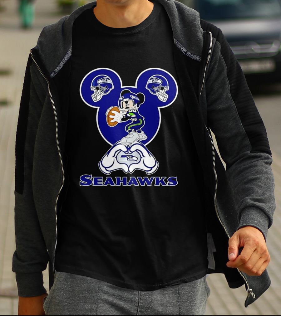Mickey Mouse Seattle Seahawks Football Fanatic Collection T-Shirt