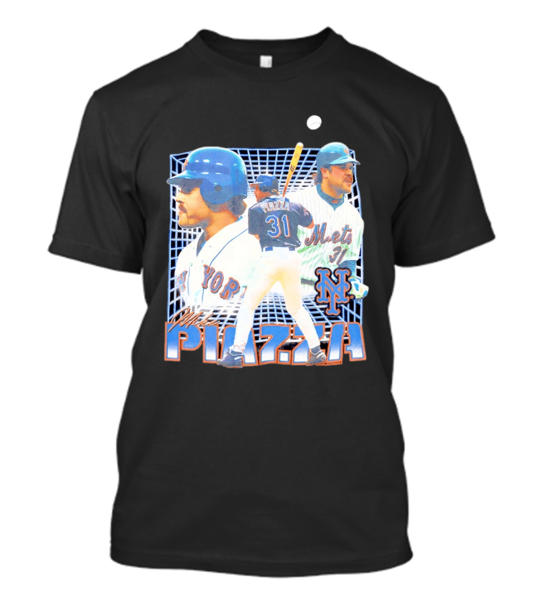 Mike Piazza New York Mets Black Legendary Piazza 31 Mets 31 T-Shirt