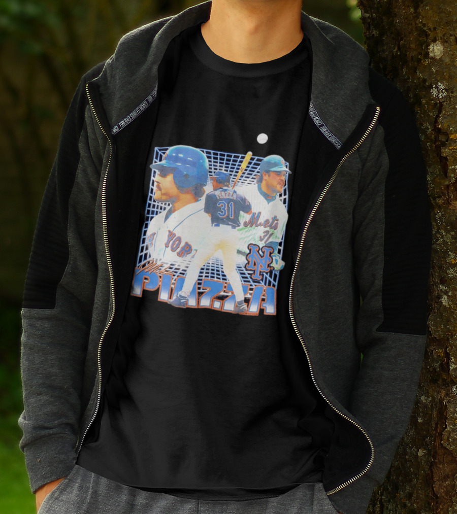 Mike Piazza New York Mets Black Legendary Piazza 31 Mets 31 T-Shirt