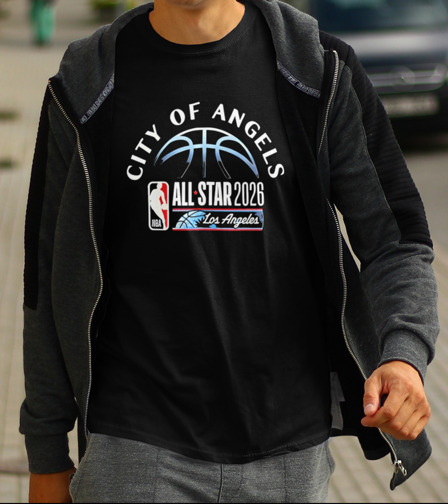 City Of Angels NBA All Star 2026 Los Angeles Basketball Event T-Shirt