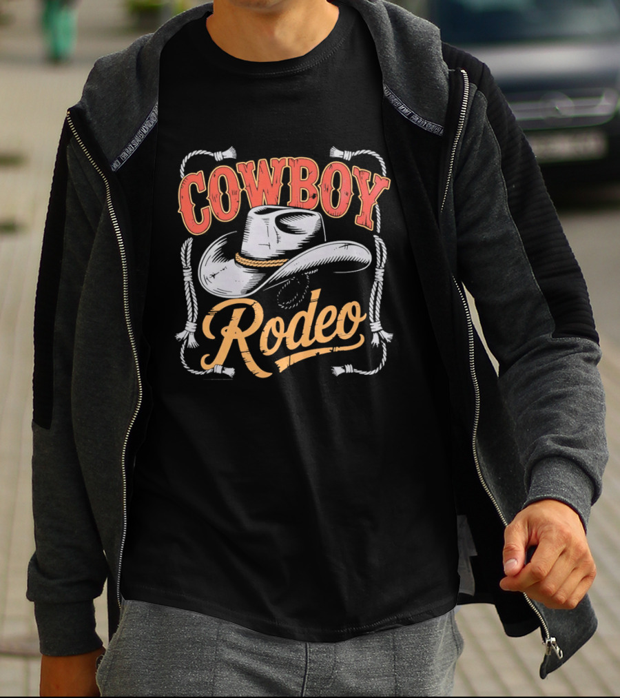 COWBOY RODEO Western Hat Rope T-Shirt