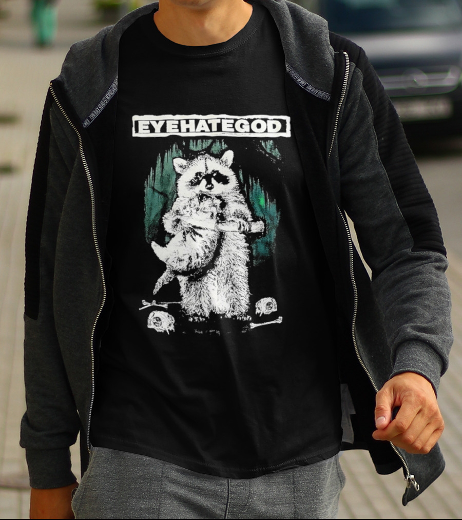 Raccoon Eyehategod Band Merchandise T-Shirt