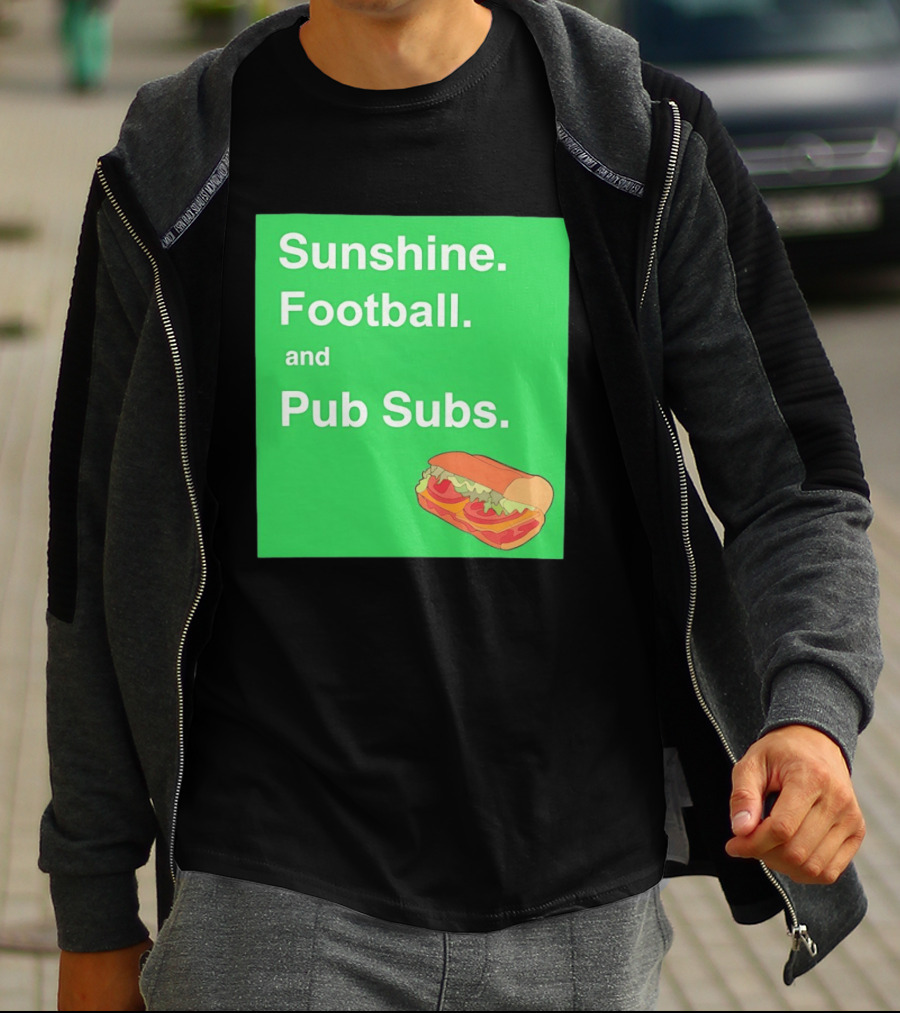Sunshine Football And Pub Subs Nostalgic Vibes T-Shirt