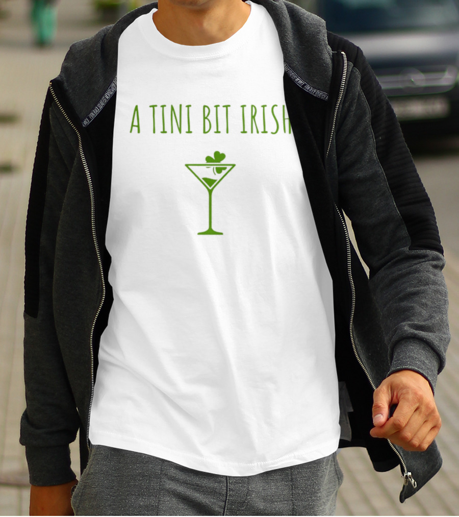 A Tini Bit Irish Shamrock Martini St. Patrick's Day T-Shirt
