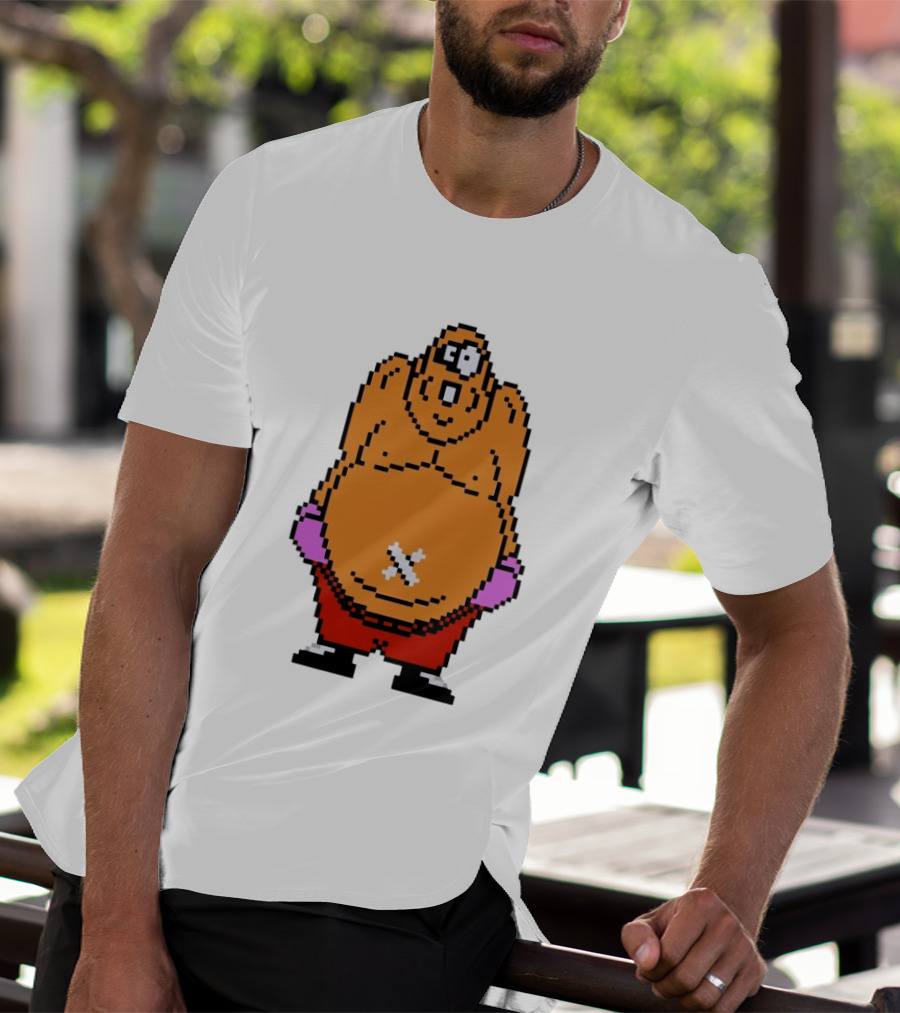 King Hippo Pixel Art From Mike Tyson's Punch Out!! NES Game T-Shirt