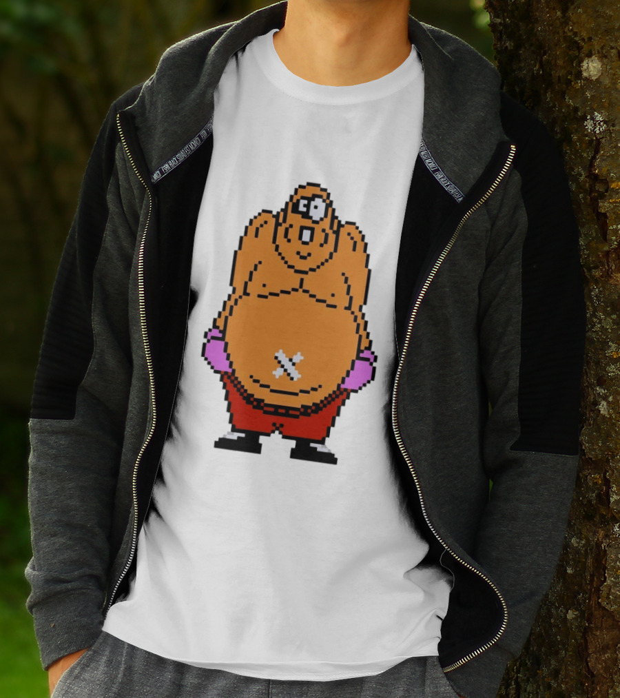 King Hippo Pixel Art From Mike Tyson's Punch Out!! NES Game T-Shirt