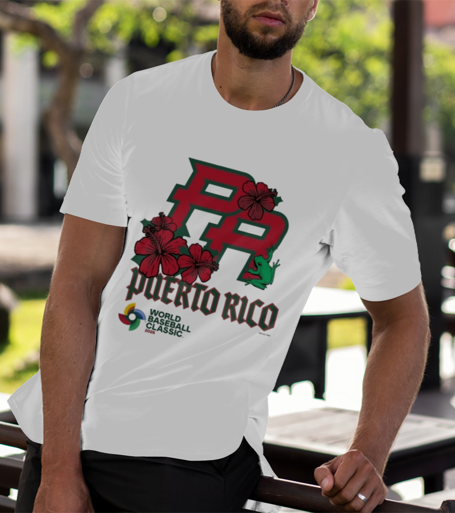 Puerto Rico 2026 World Baseball Classic Hibiscus Coqui T-Shirt
