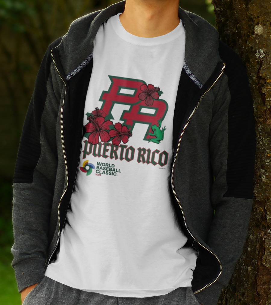 Puerto Rico 2026 World Baseball Classic Hibiscus Coqui T-Shirt