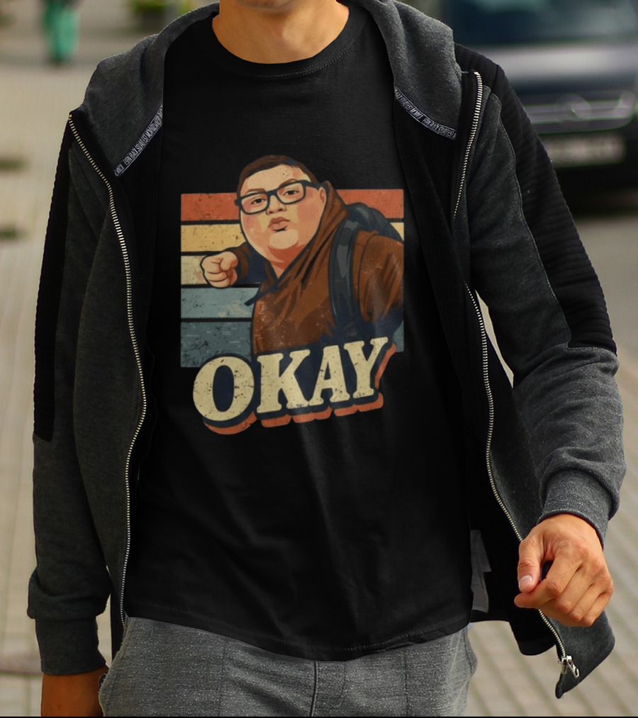 Okay Punch Meme Viral Reaction Brown Kid T-Shirt