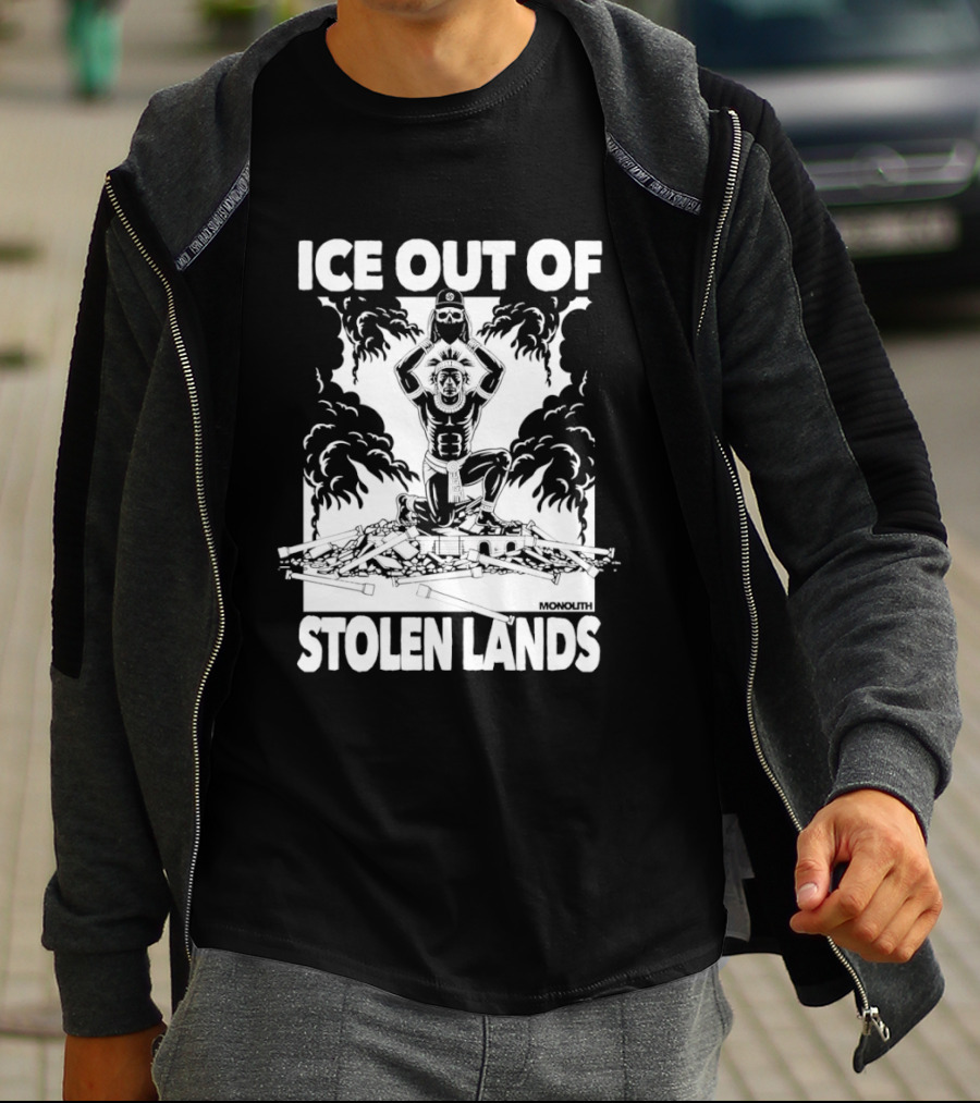 Ice Out Of Stolen Lands Activist Statement By MuckRock T-Shirt