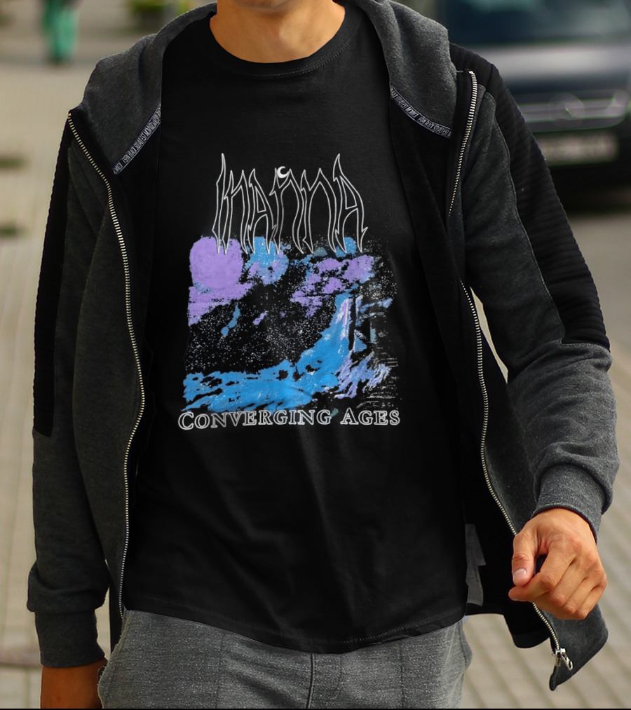 Inanna Converging Ages Abstract Purple And Blue T-Shirt