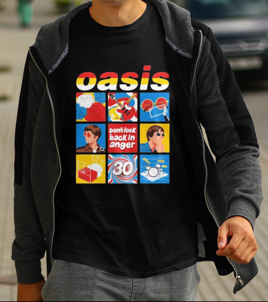 Oasis Don't Look Back In Anger 30 Years Celebration T-Shirt