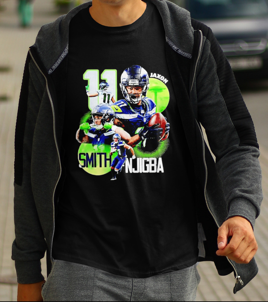 Jaxon Smith Njigba 11 Seattle Seahawks Football Receiver T-Shirt