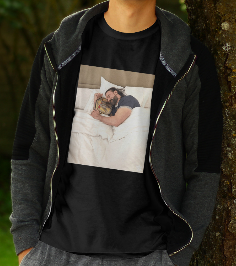 Drew McIntyre WWE Champion Sleeping Image T-Shirt