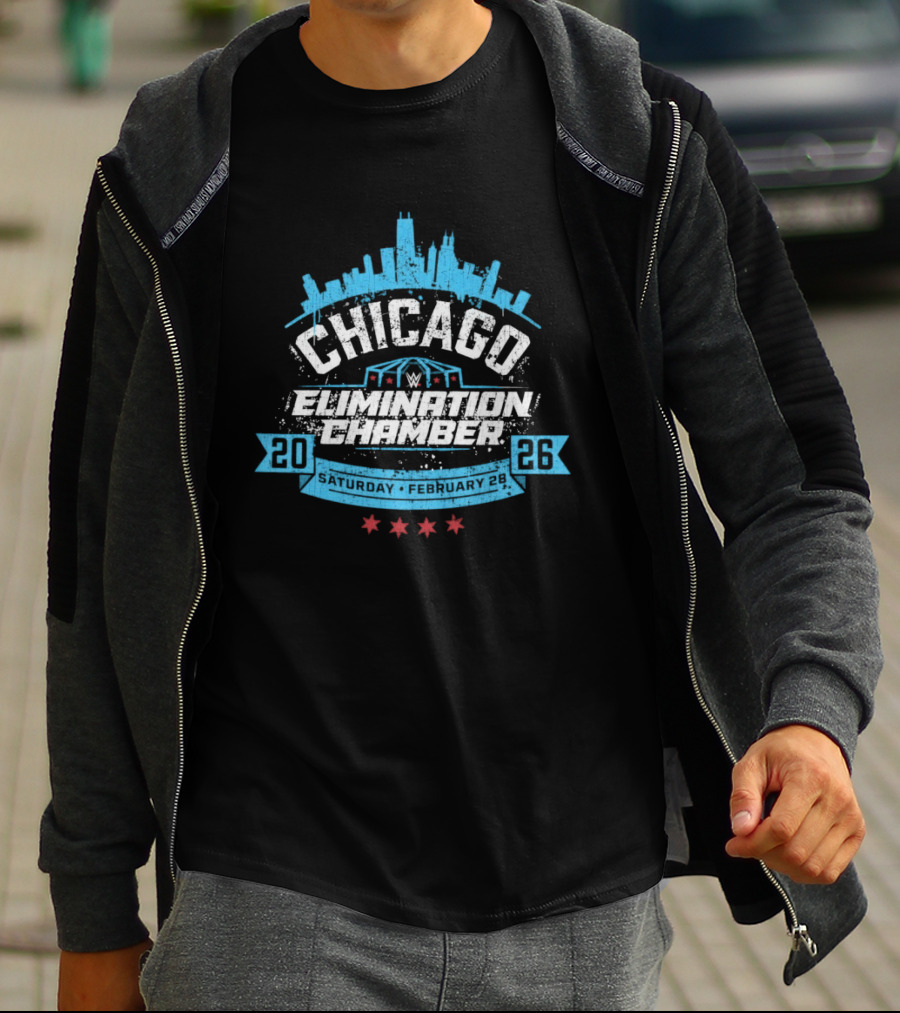 Elimination Chamber 2026 Chicago February 28 Event WWE Tribute Skyline T-Shirt