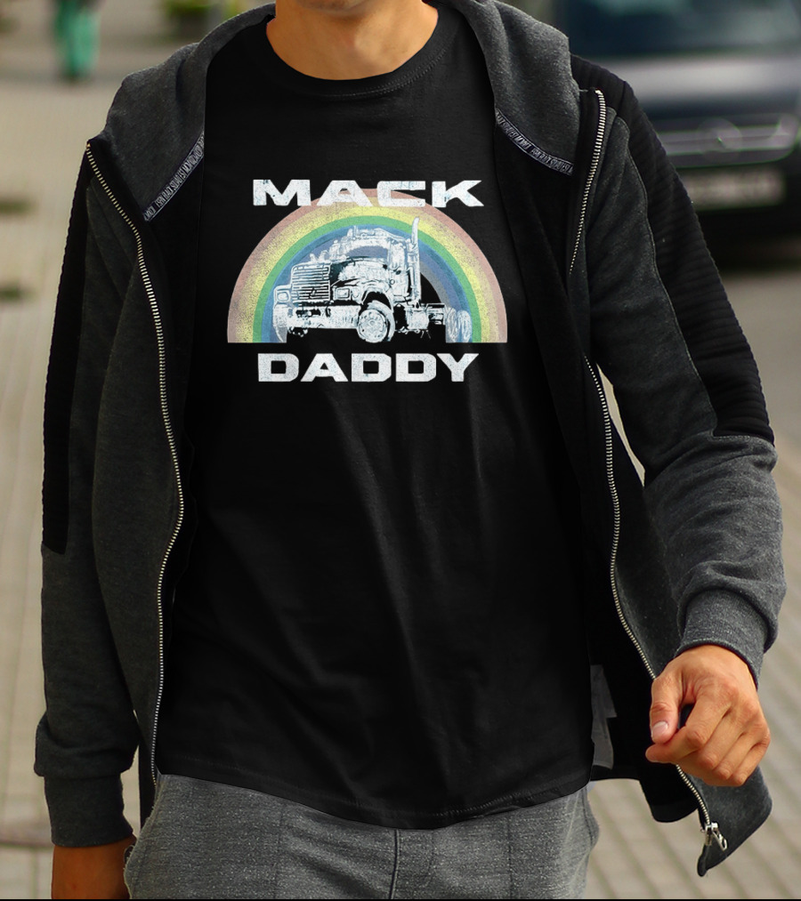 Mack Daddy Vintage Truck Rainbow T-Shirt