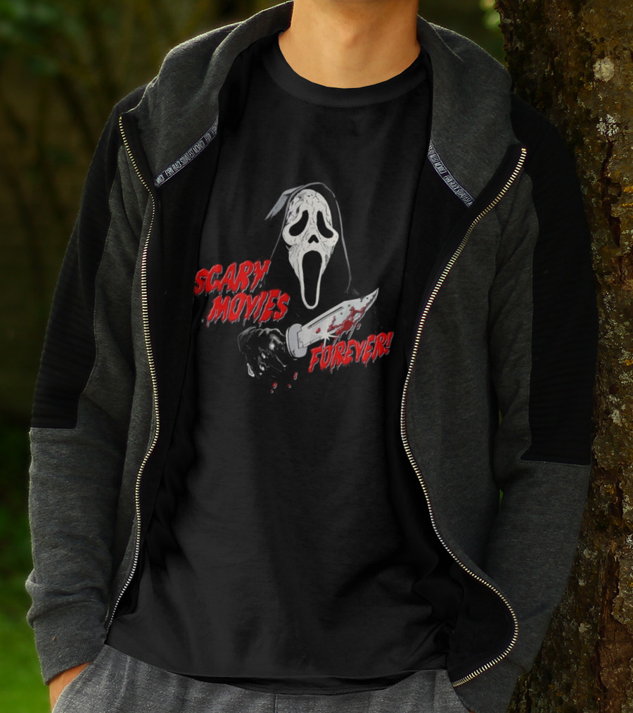 Ghostface Scary Movies Forever Knife Scream T-Shirt