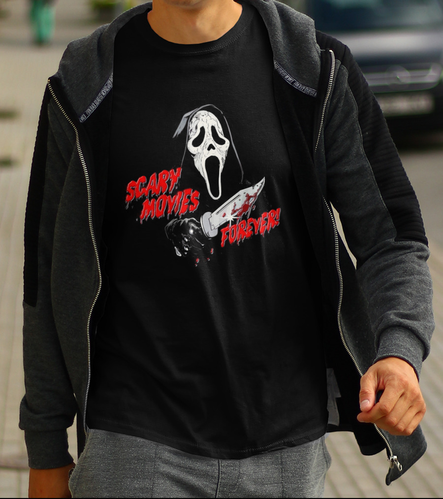 Ghostface Scary Movies Forever Knife Scream T-Shirt