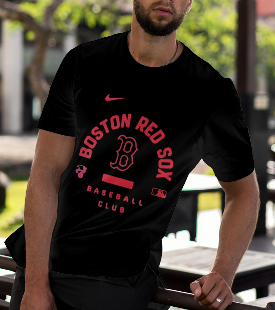 Boston Red Sox Baseball Club Nike Logo MLB T-Shirt