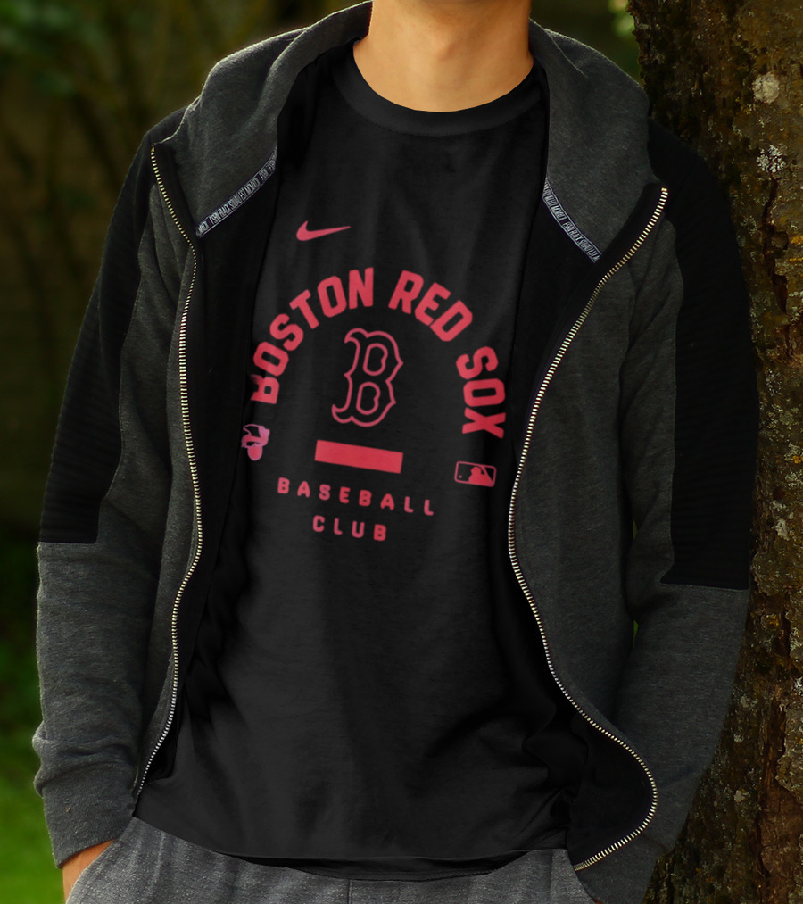 Boston Red Sox Baseball Club Nike Logo MLB T-Shirt