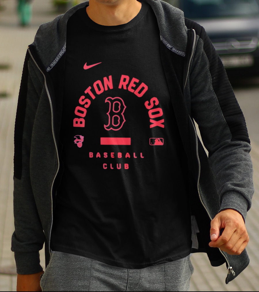 Boston Red Sox Baseball Club Nike Logo MLB T-Shirt