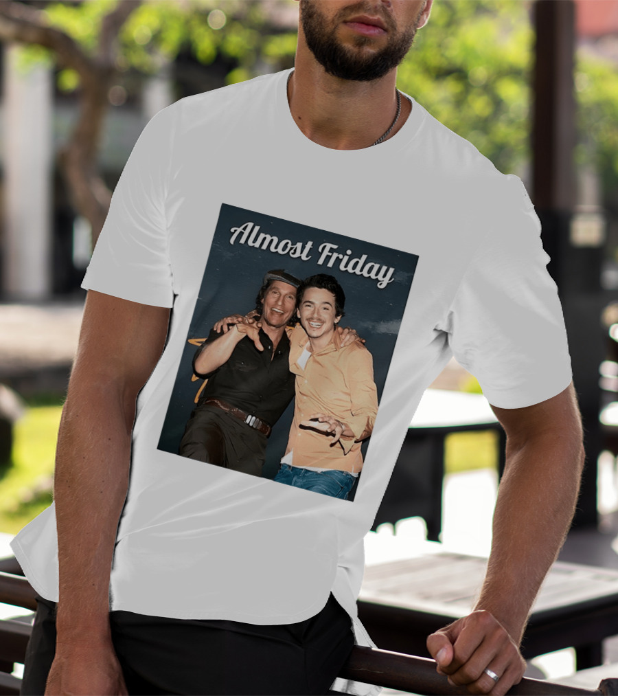 Almost Friday Chalamet McConaughey Smiling Duo T-Shirt