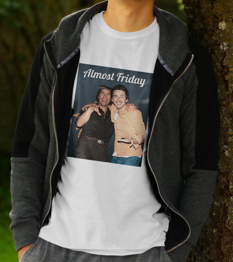 Almost Friday Chalamet McConaughey Smiling Duo T-Shirt