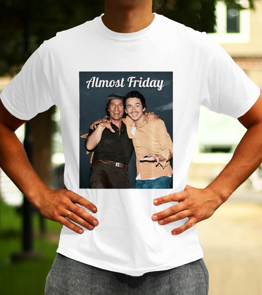 Almost Friday Chalamet McConaughey Smiling Duo T-Shirt
