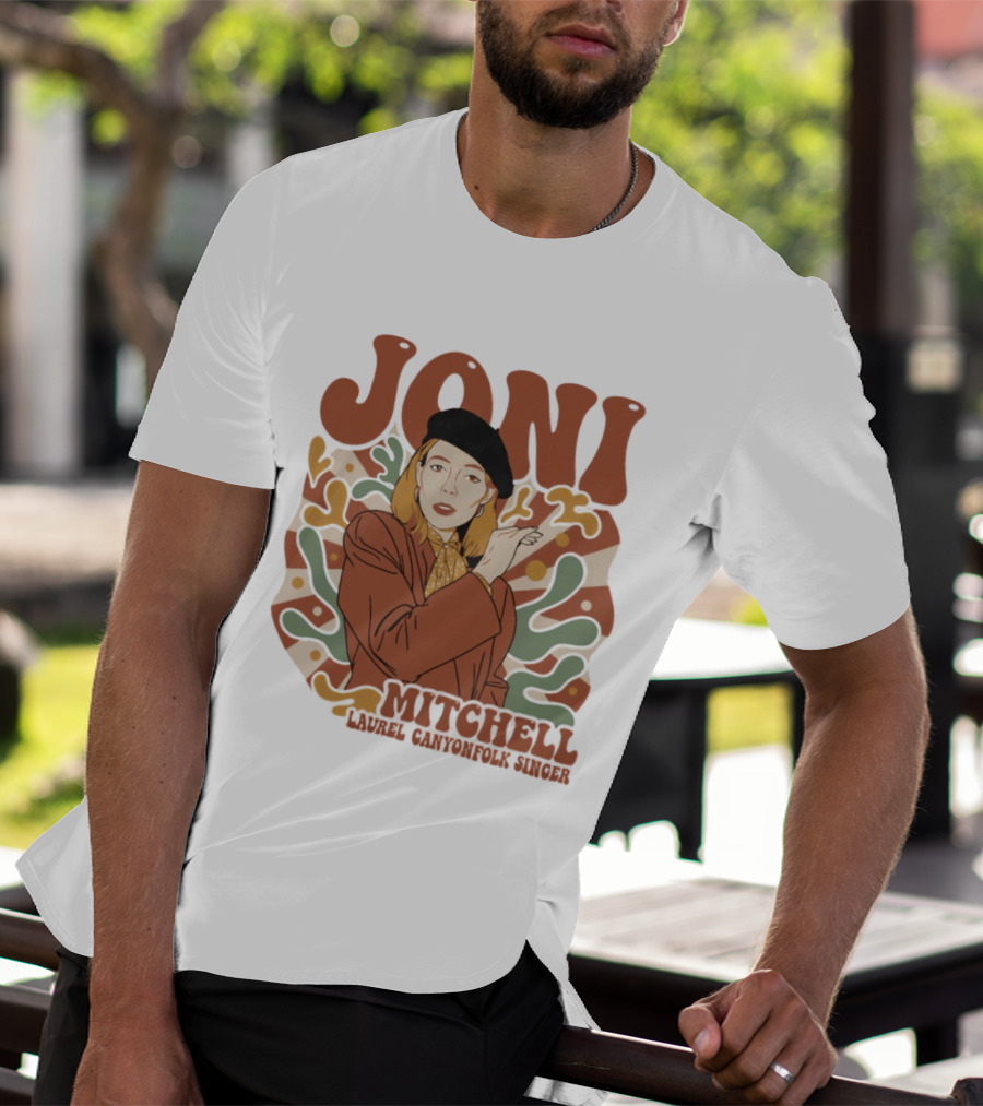 Joni Mitchell Laurel Canyon Folk Singer Iconic 70s T-Shirt