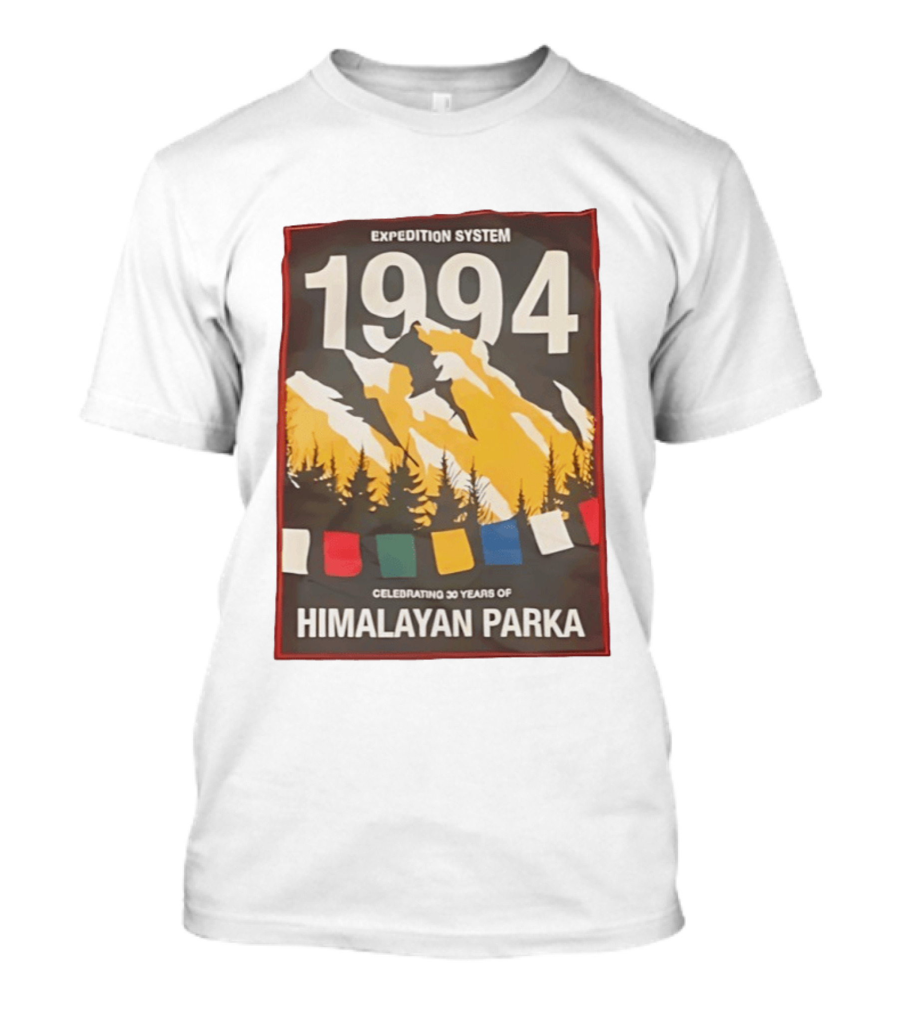 Expedition System 1994 Celebrating 30 Years Of Himalayan Parka Mountain Adventure T-Shirt