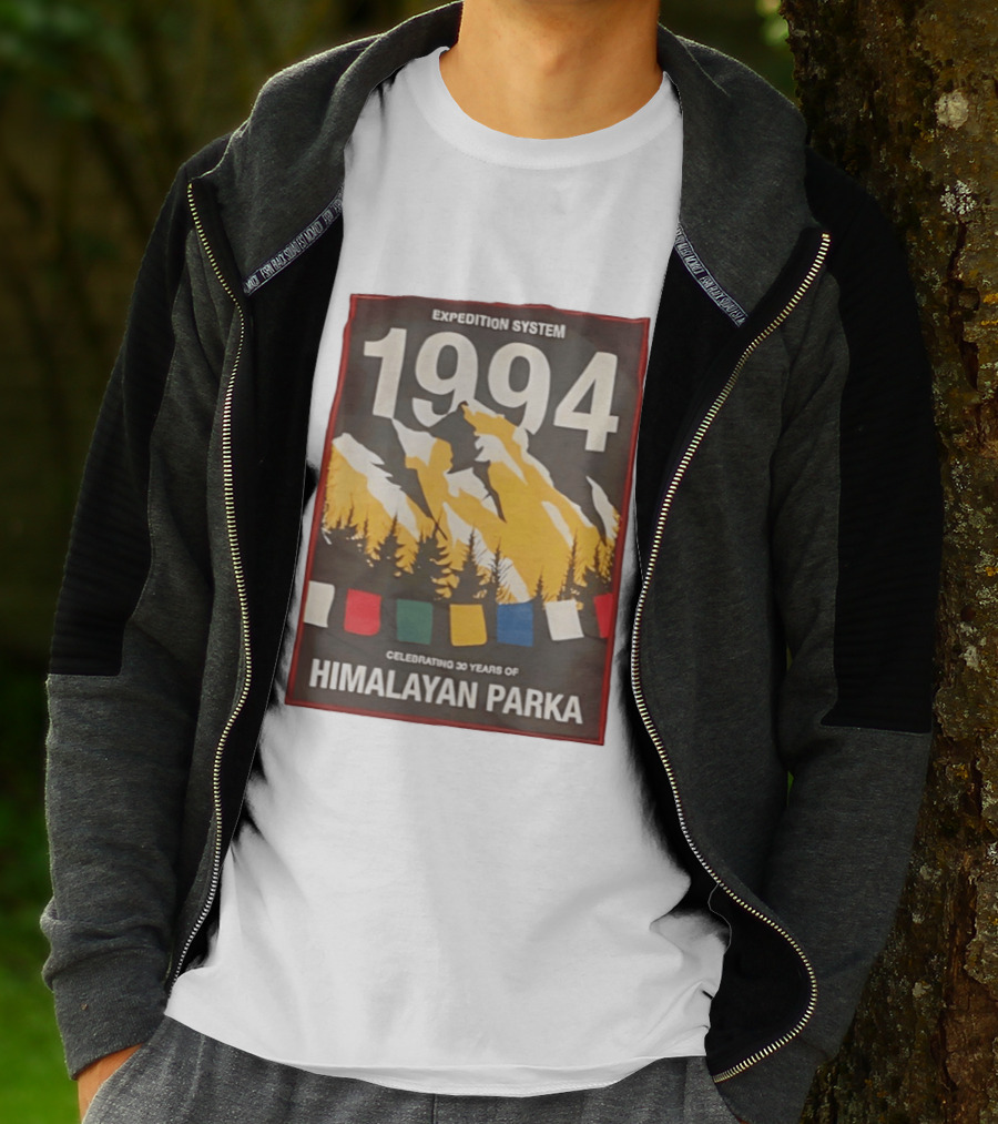 Expedition System 1994 Celebrating 30 Years Of Himalayan Parka Mountain Adventure T-Shirt