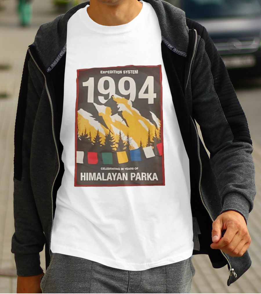Expedition System 1994 Celebrating 30 Years Of Himalayan Parka Mountain Adventure T-Shirt
