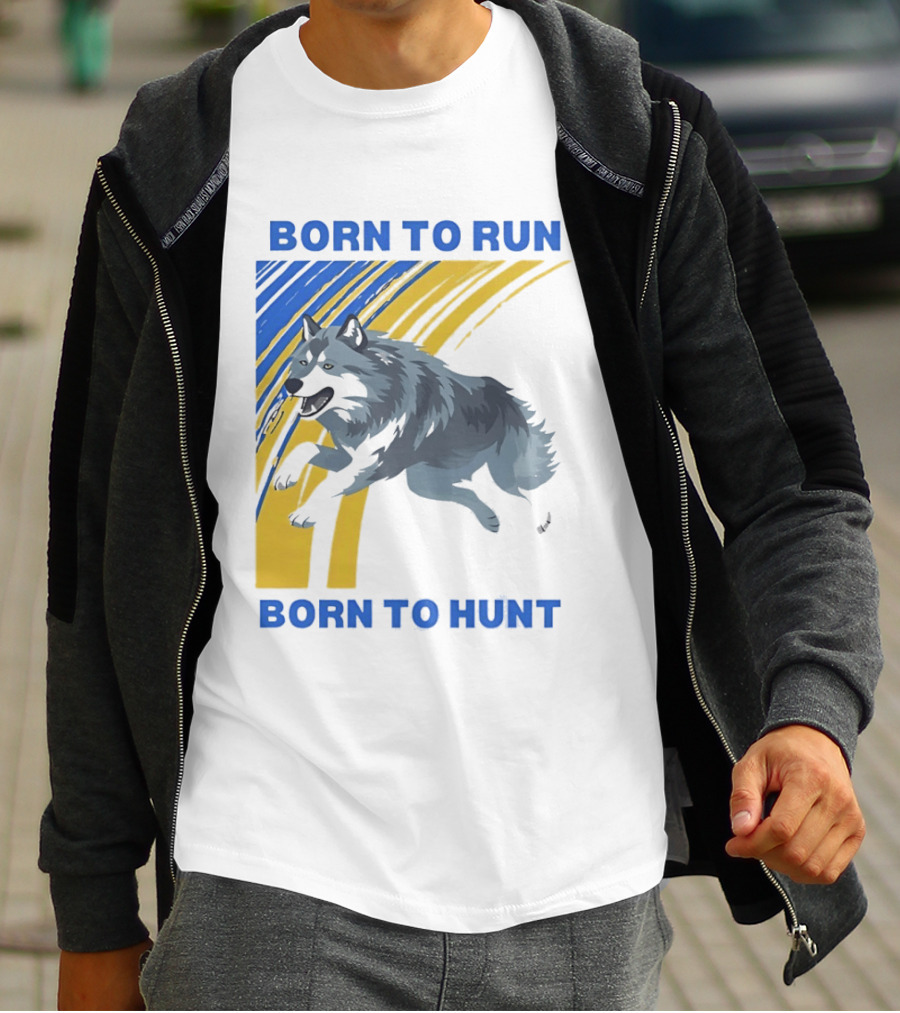 Born To Run Born To Hunt Wolf T-Shirt