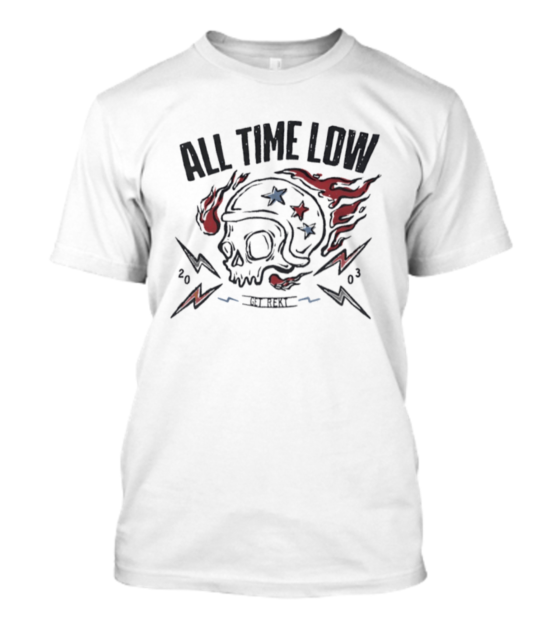 All Time Low Get Rekt Skull 2003 T-Shirt