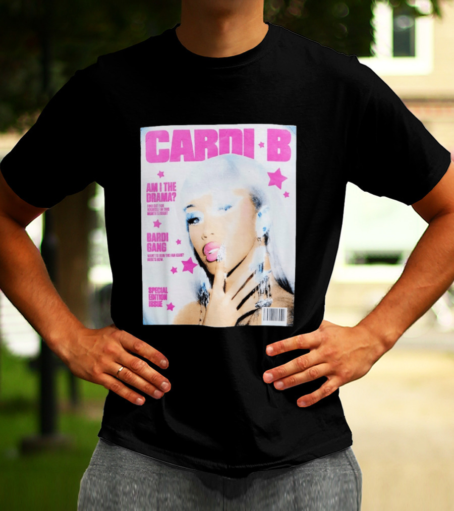 Cardi B Am I The Drama Special Edition Magazine Cover Bardi Gang T-Shirt