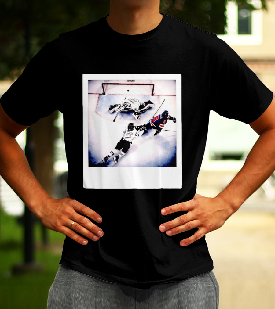 Women's Hockey USA Golden Goal Megan Keller Polaroid Picture T-Shirt