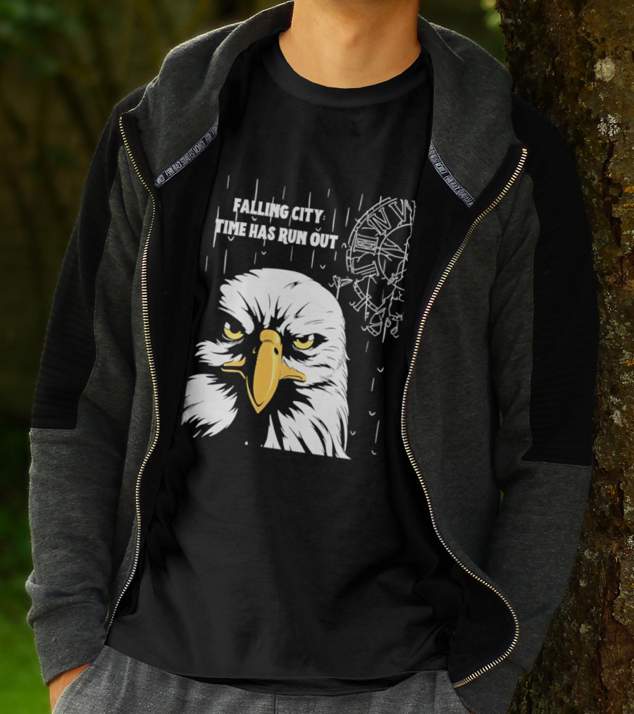 Falling City Time Has Run Out Eagle T-Shirt