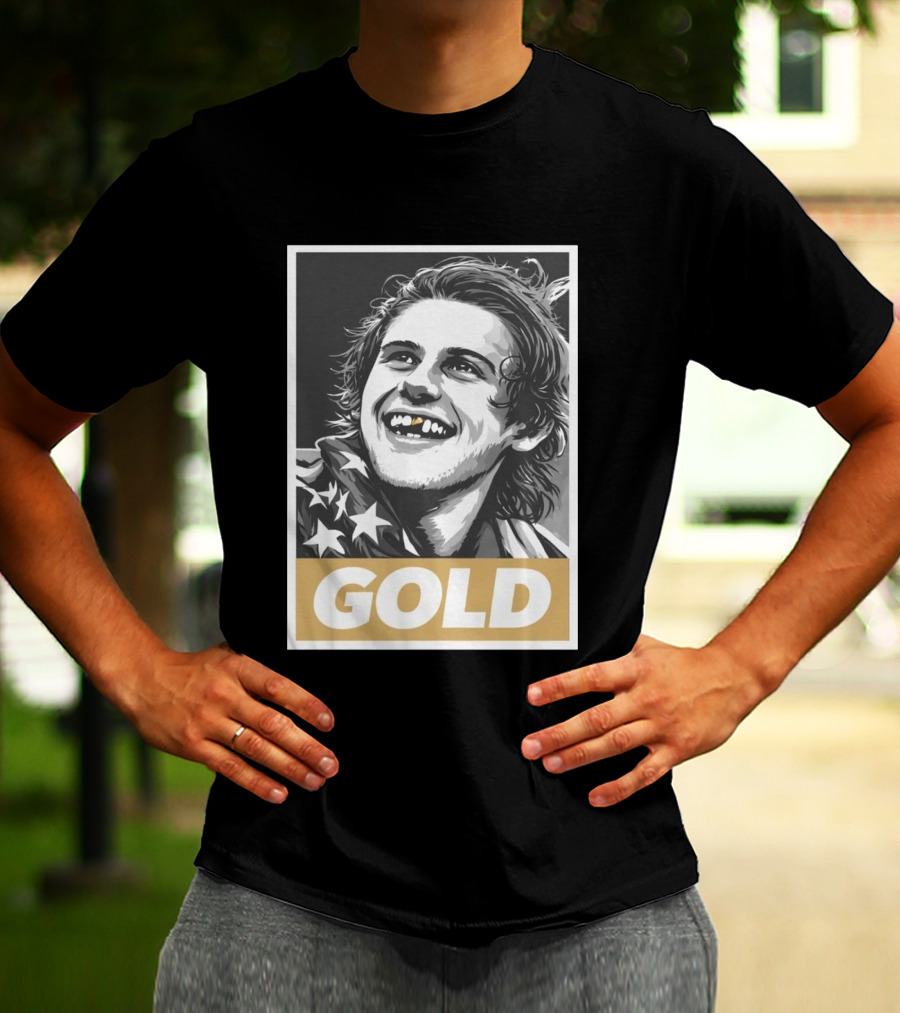 Jack Hughes Gold Medal Champion Olympic Legend Golden Smile T-Shirt