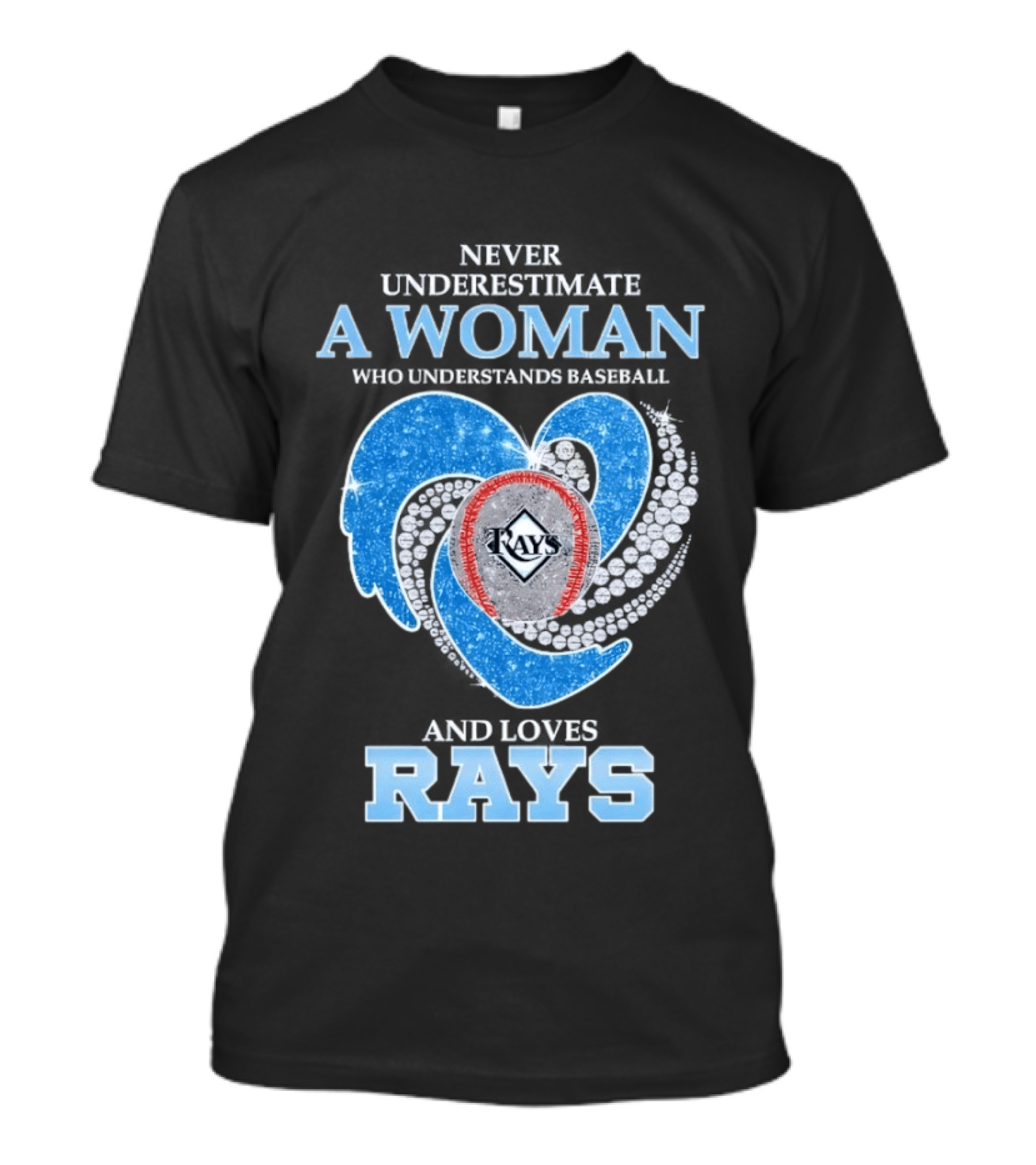 Underestimate A Woman Who Loves Rays T-Shirt