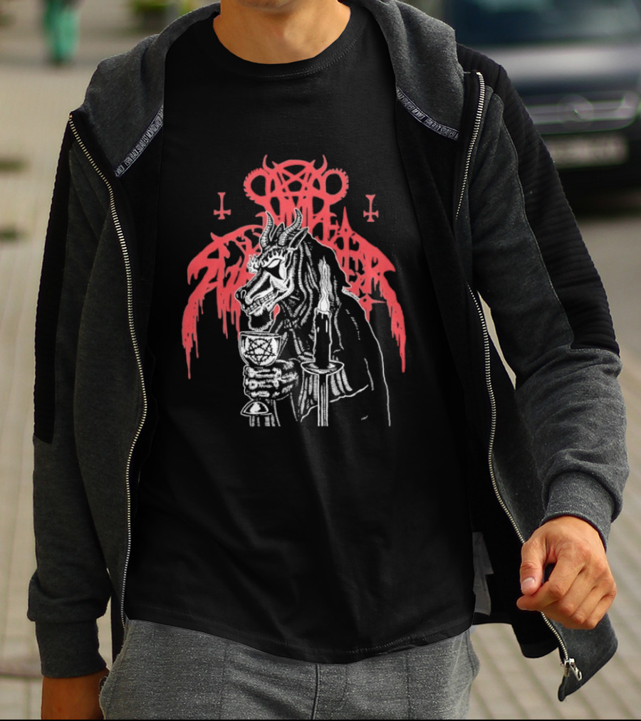 Nunslaughter Goat Demon Occult Ritual T-Shirt