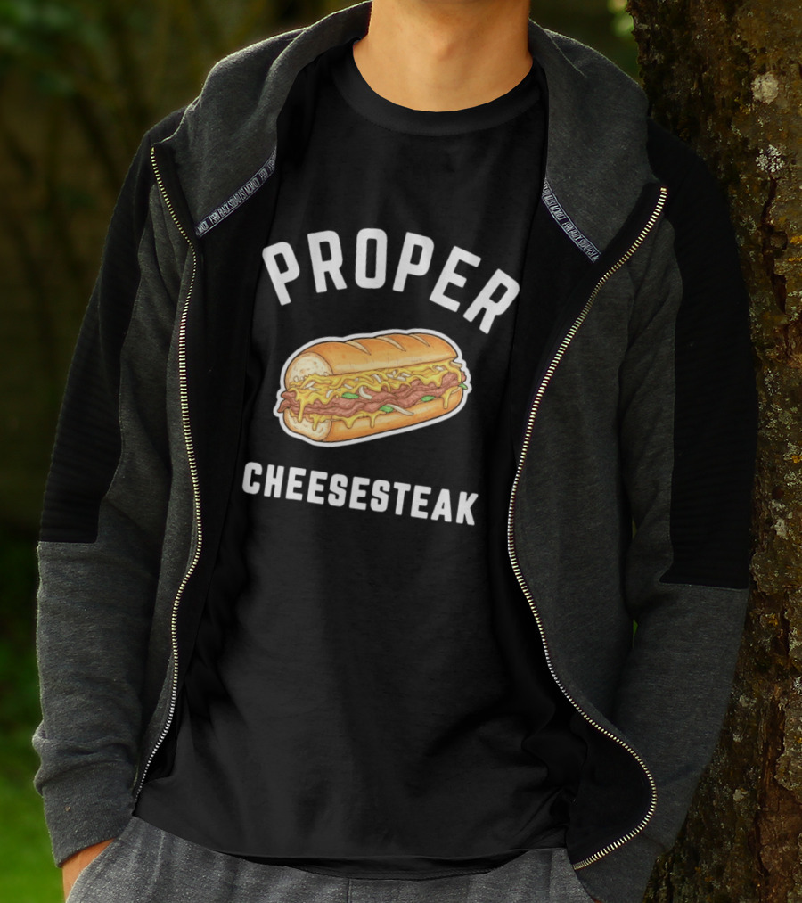 Proper Cheesesteak Sandwich Illustration With Cheese And Onions T-Shirt