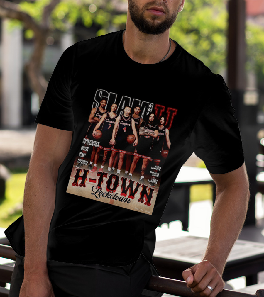 Slam U H Town Lockdown University Of Houston Basketball Team Cover T-Shirt