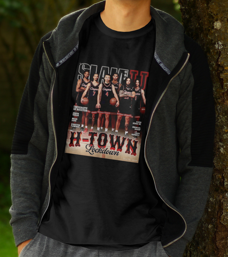 Slam U H Town Lockdown University Of Houston Basketball Team Cover T-Shirt