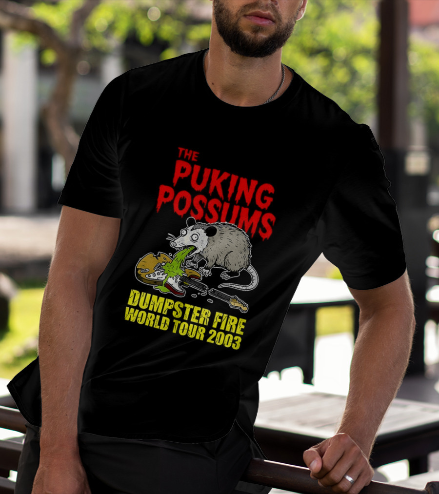 The Puking Possums Dumpster Fire World Tour 2003 Puking Possum T-Shirt